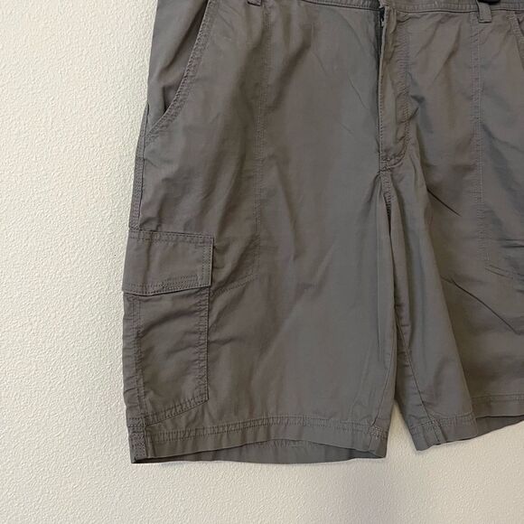 Columbia Mens Cargo Shorts Field Gear Omni-Shade  Nylon Elastic Waist Gray - Picture 3 of 7